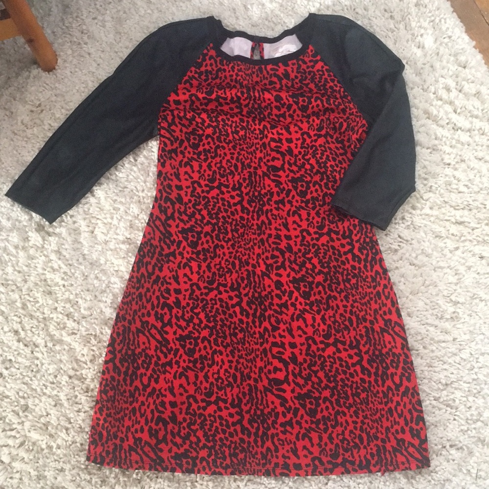 Animal print mini dress